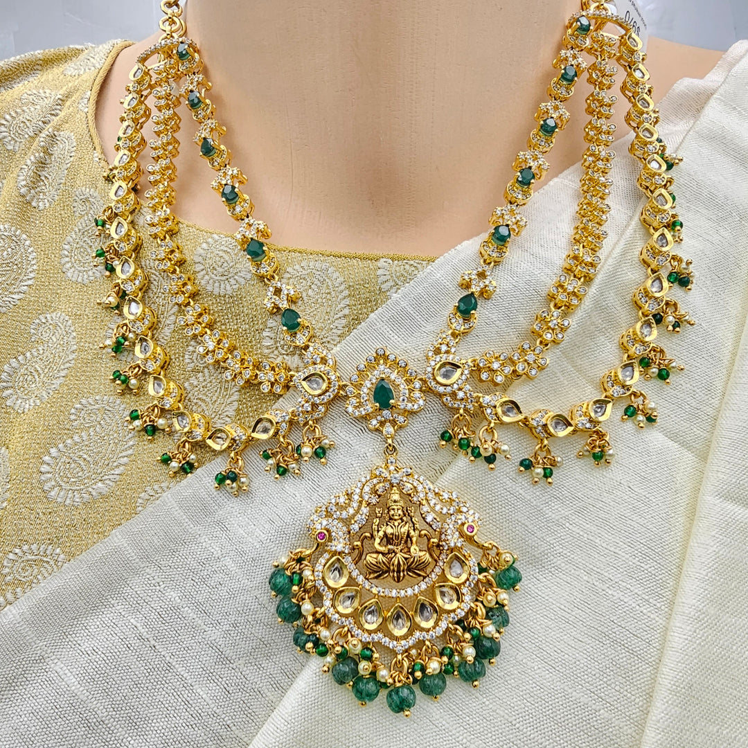 CZ necklace N Hair tikka