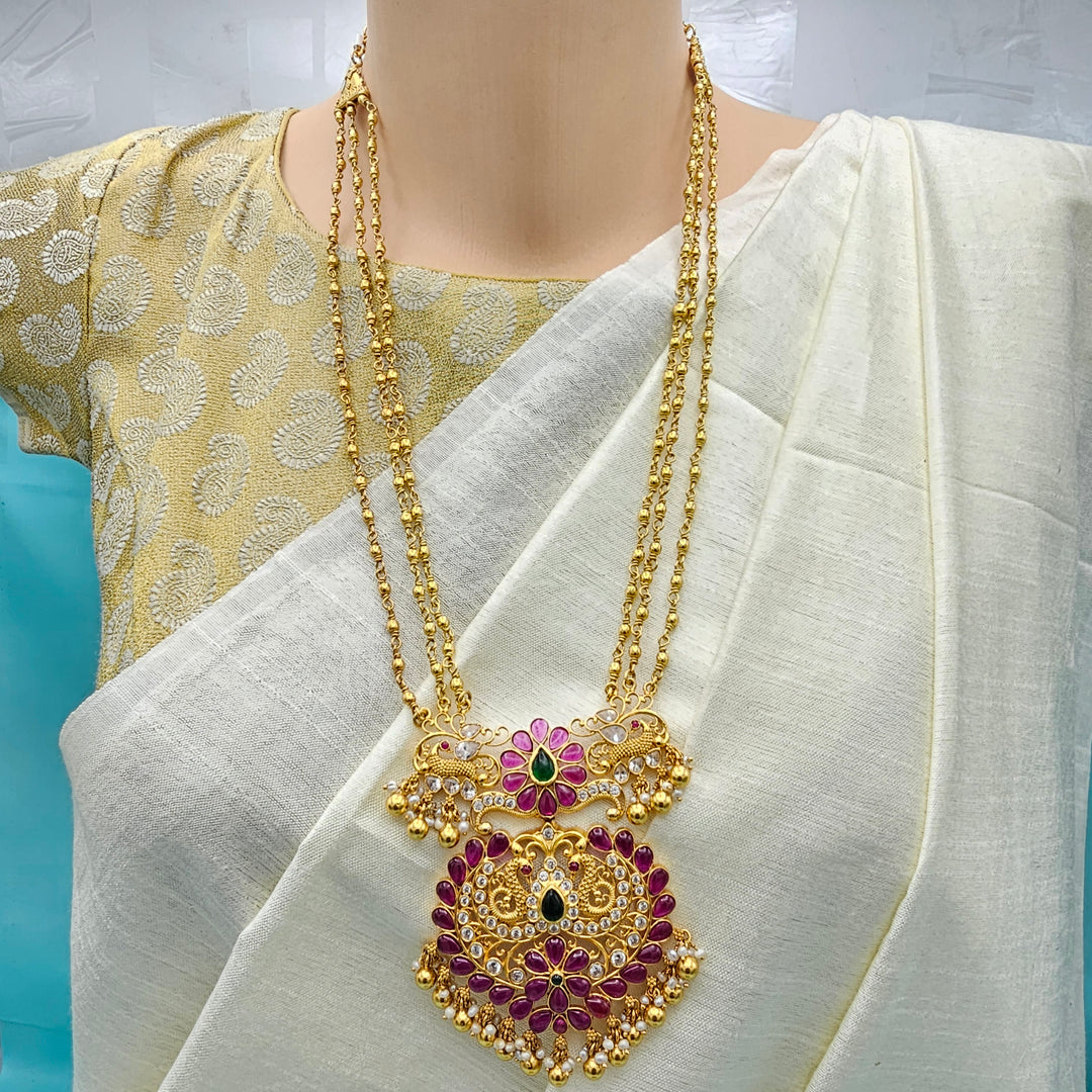 3 Layered Pink necklace