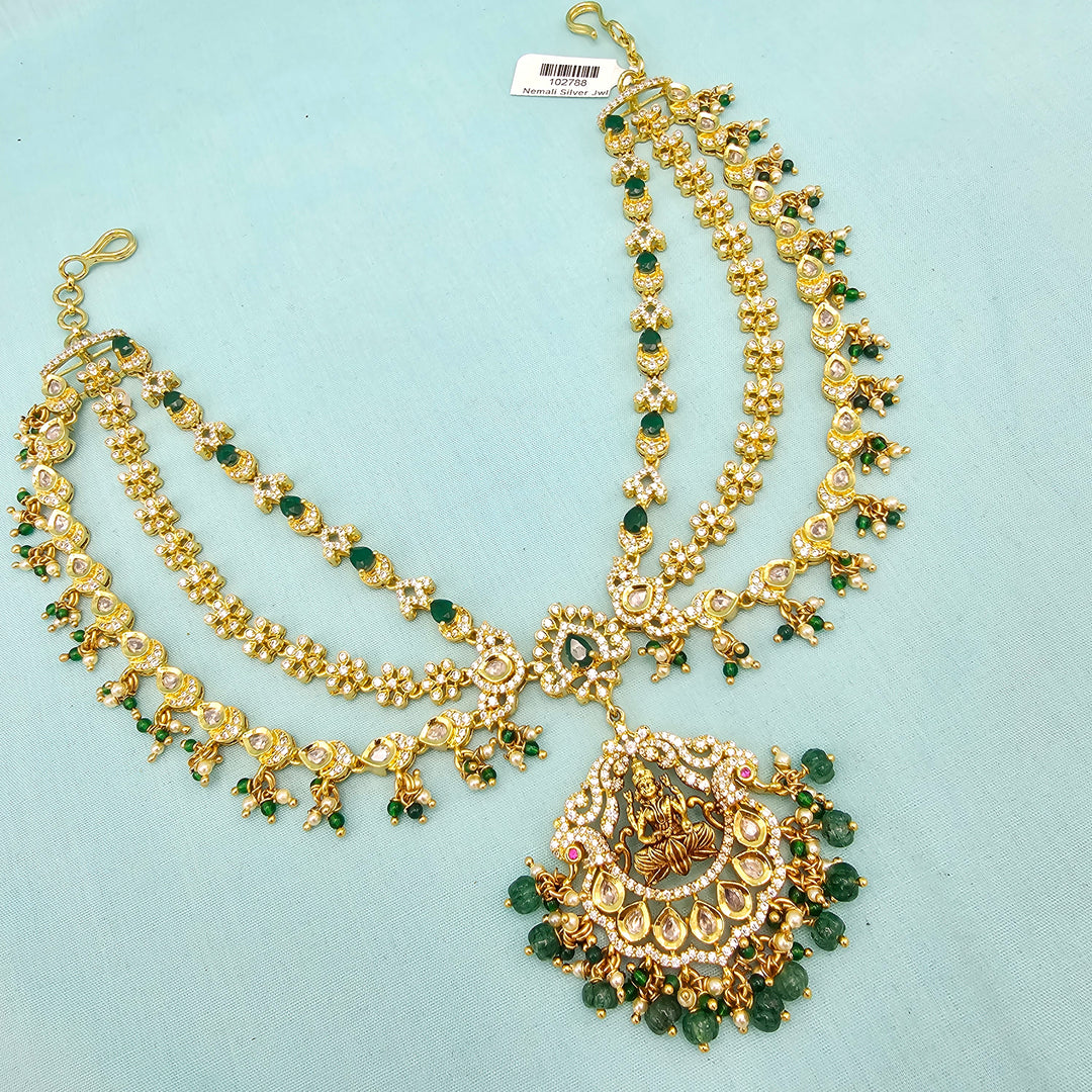 CZ necklace N Hair tikka