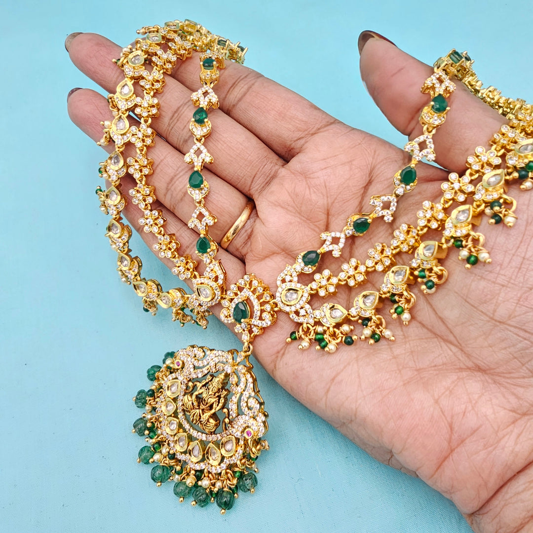 CZ necklace N Hair tikka