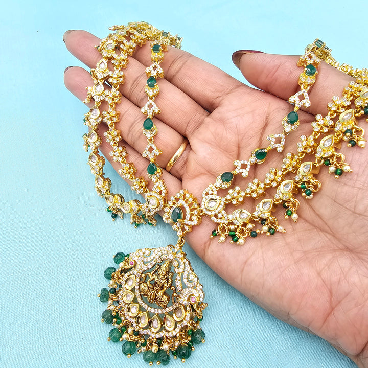 CZ necklace N Hair tikka