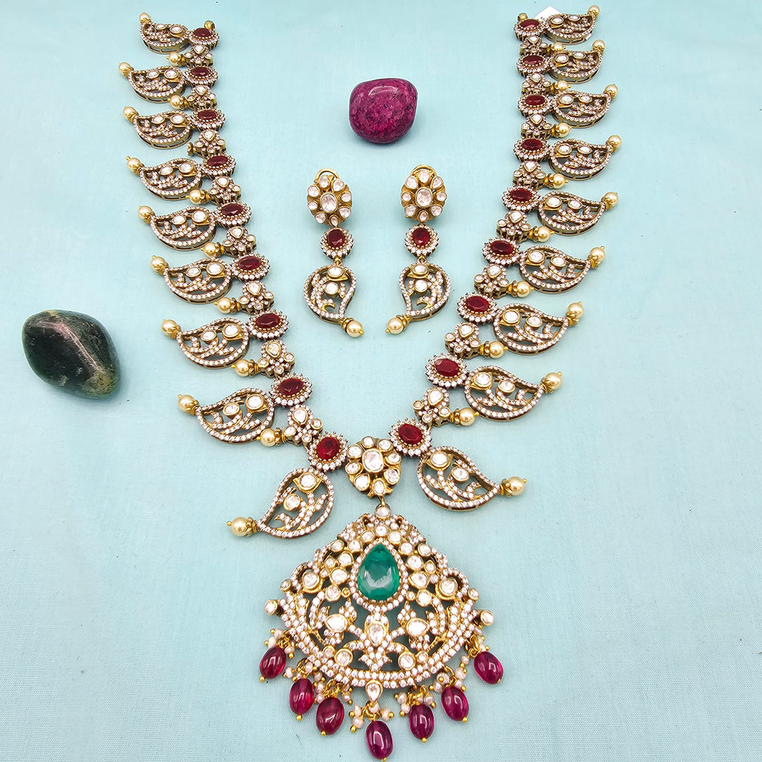 Silver Mango Necklace set