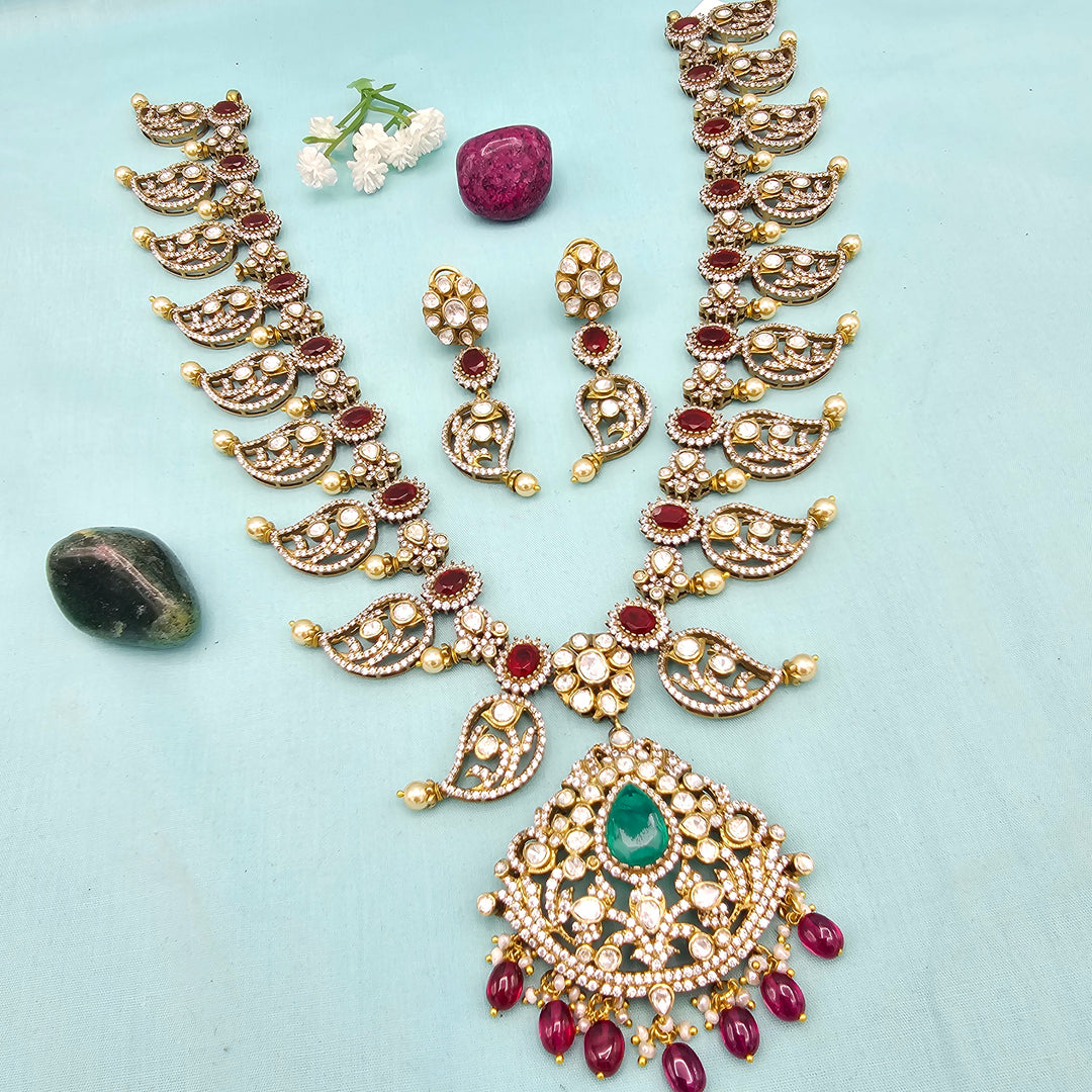 Silver Mango Necklace set