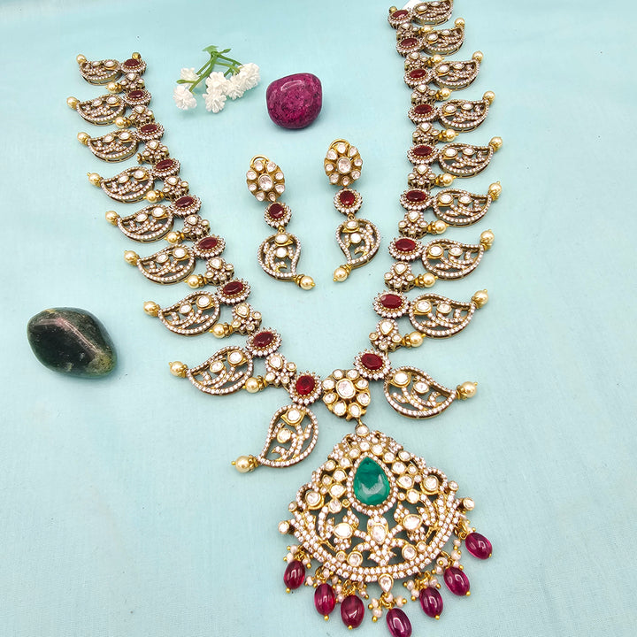 Silver Mango Necklace set