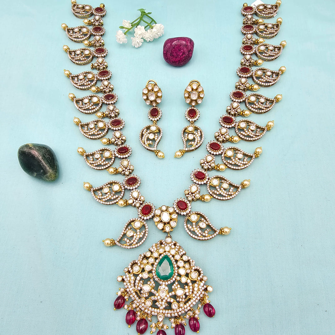 Silver Mango Necklace set