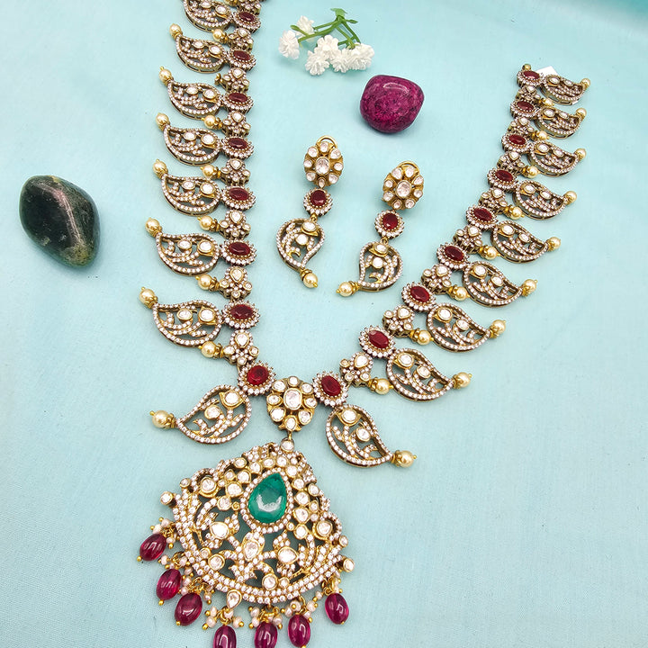Silver Mango Necklace set