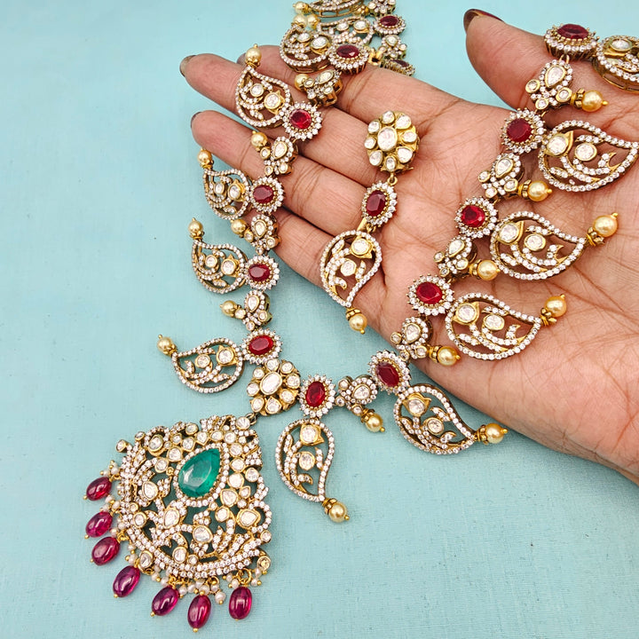 Silver Mango Necklace set