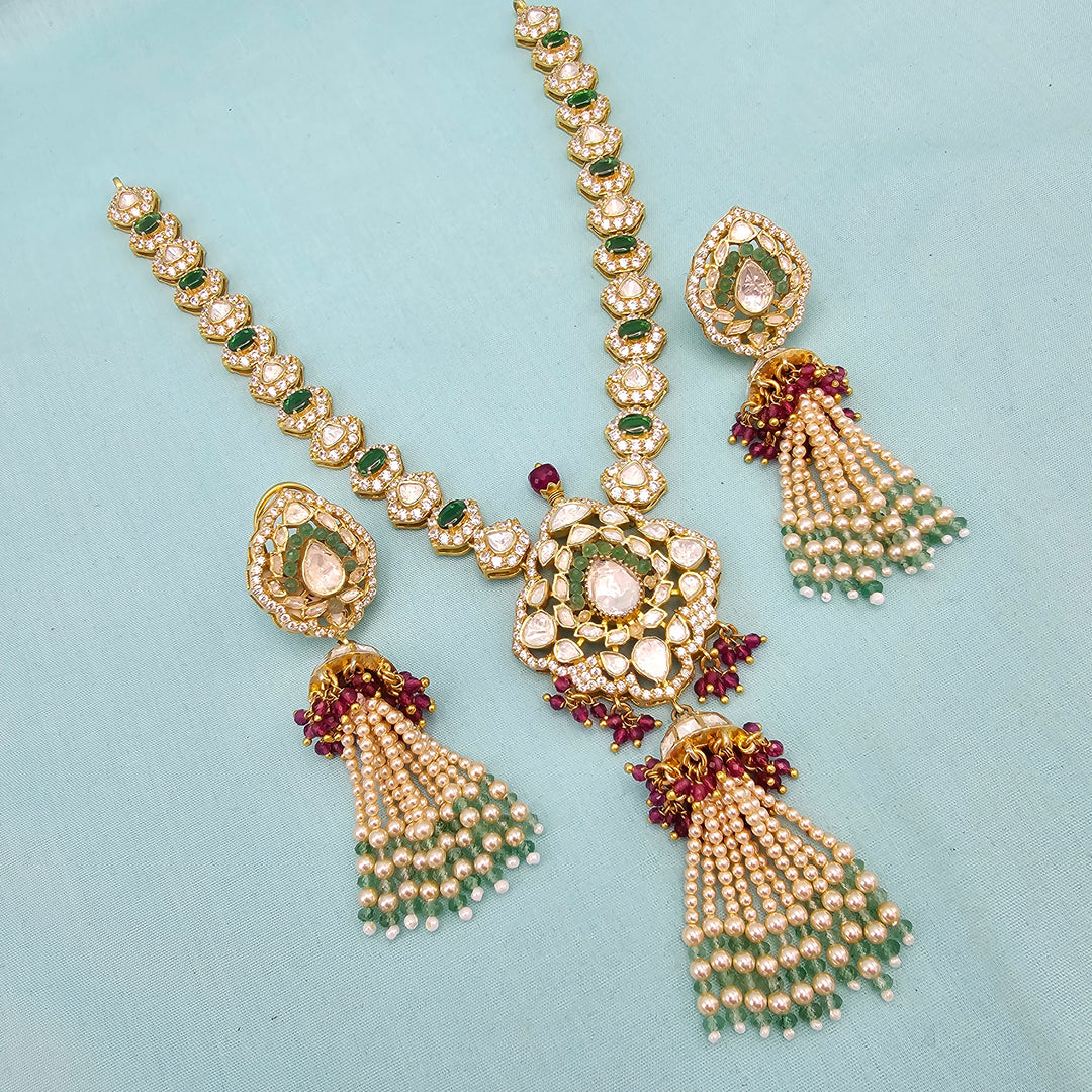 Moissanite tassel necklace