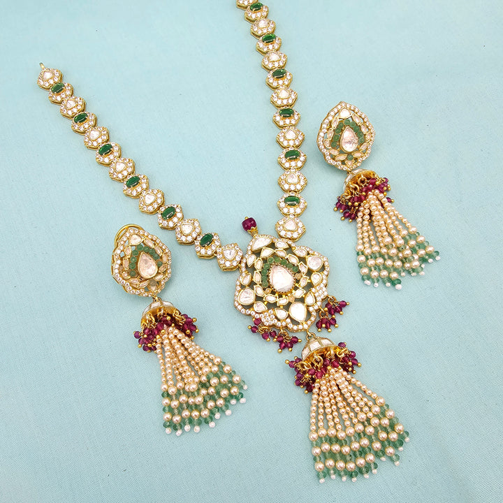 Moissanite tassel necklace