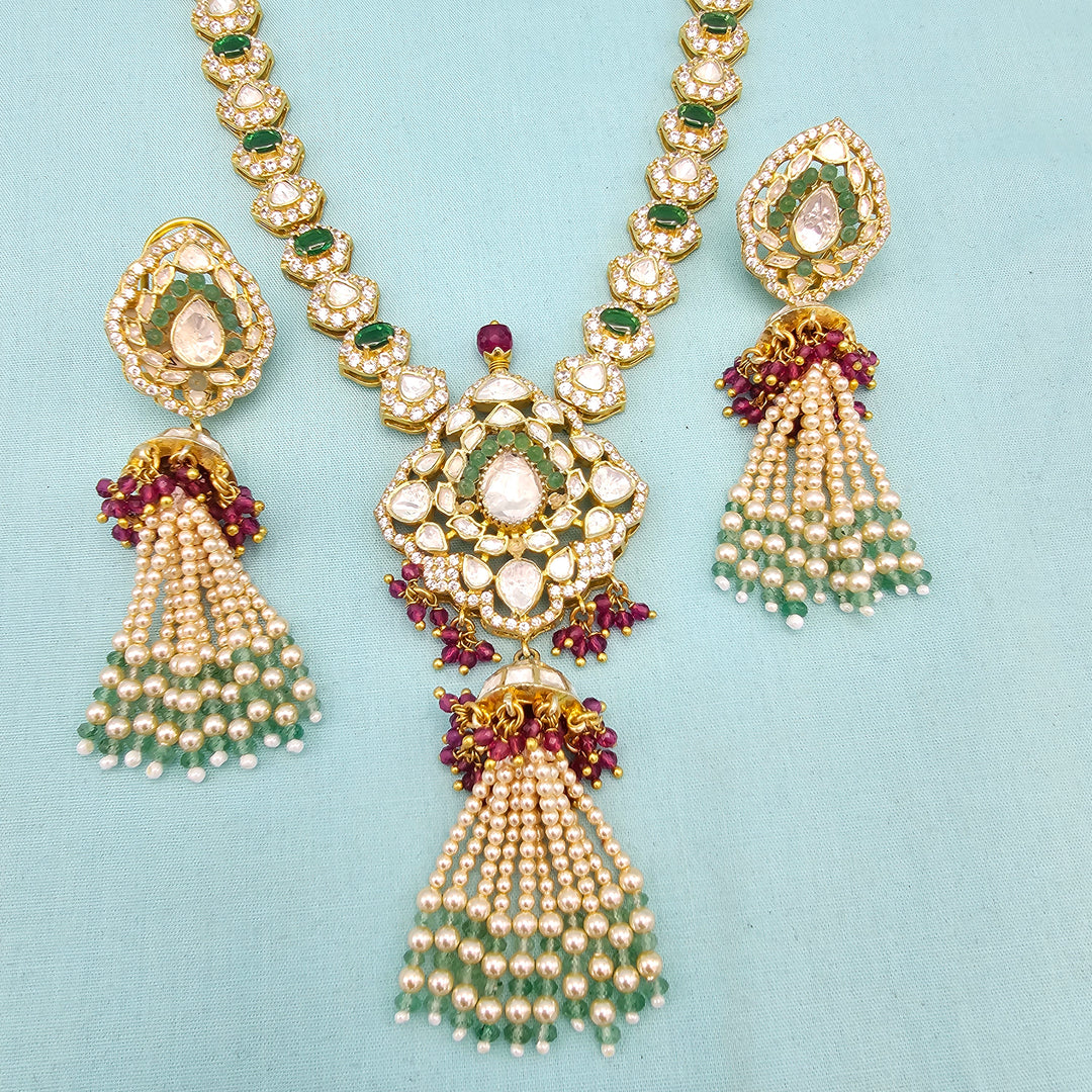 Moissanite tassel necklace