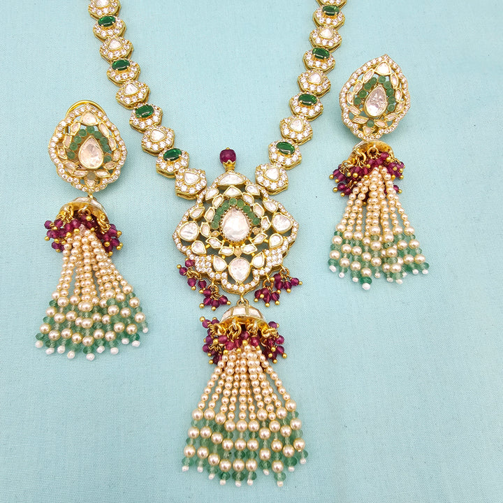 Moissanite tassel necklace