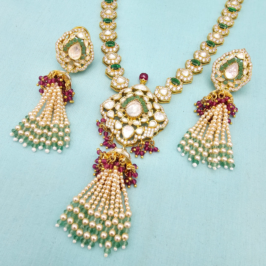 Moissanite tassel necklace