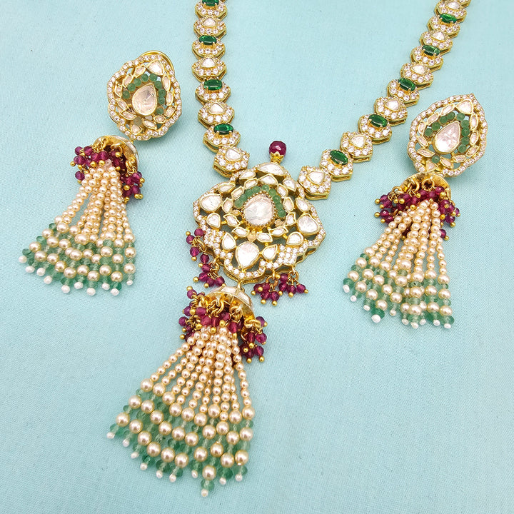 Moissanite tassel necklace