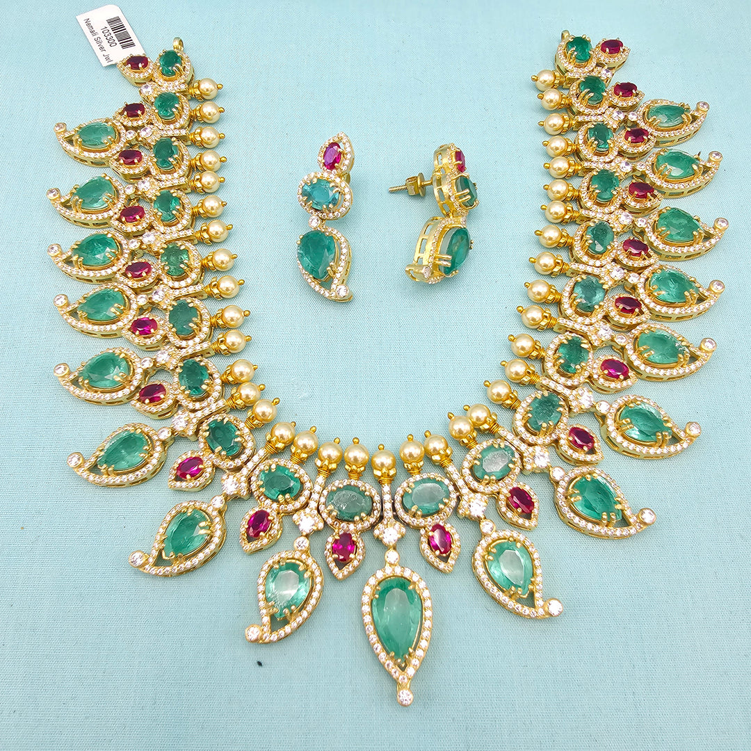 Russian Emerald Necklace set