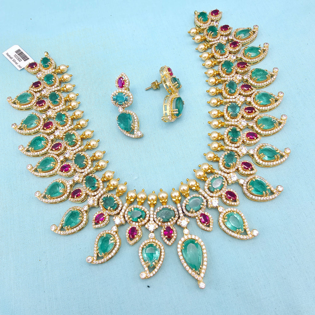 Russian Emerald Necklace set