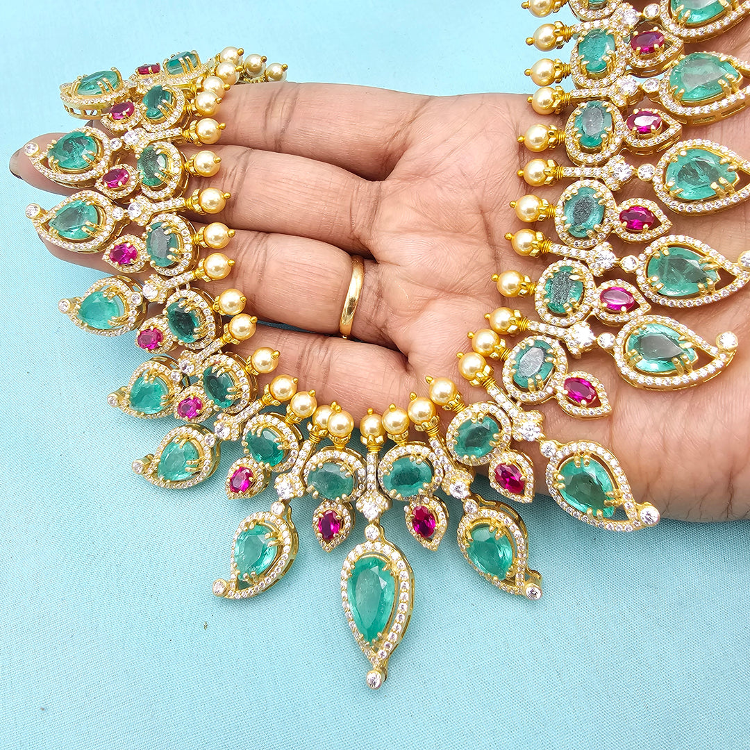 Russian Emerald Necklace set