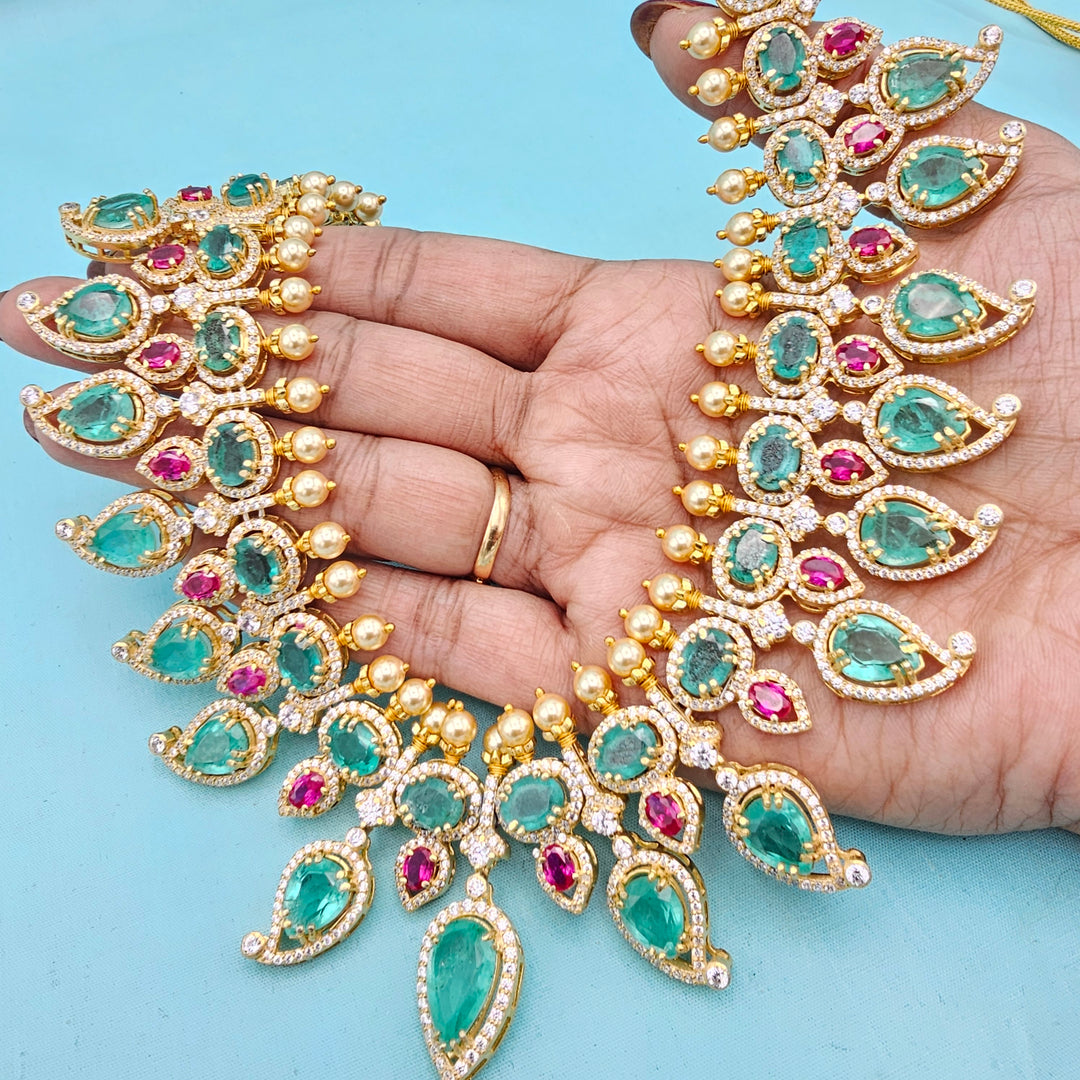 Russian Emerald Necklace set