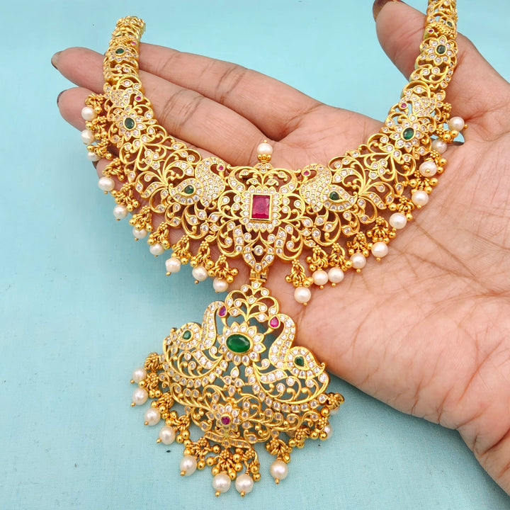 Short Ruby Emerald necklace
