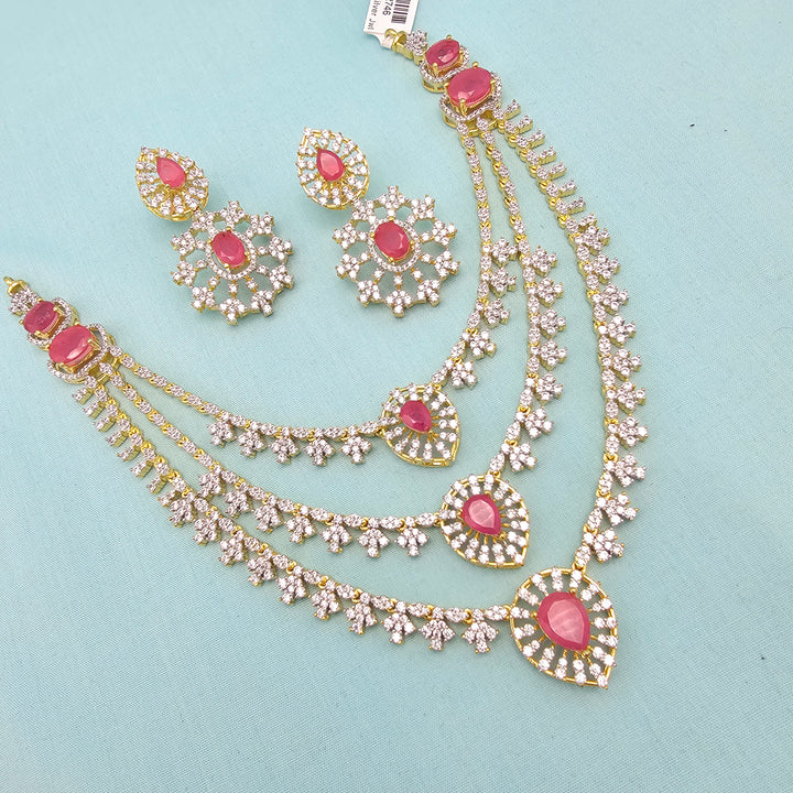 Diamond Pink Short Necklace