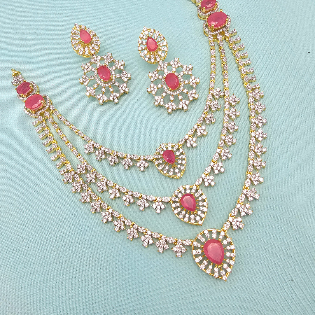 Diamond Pink Short Necklace