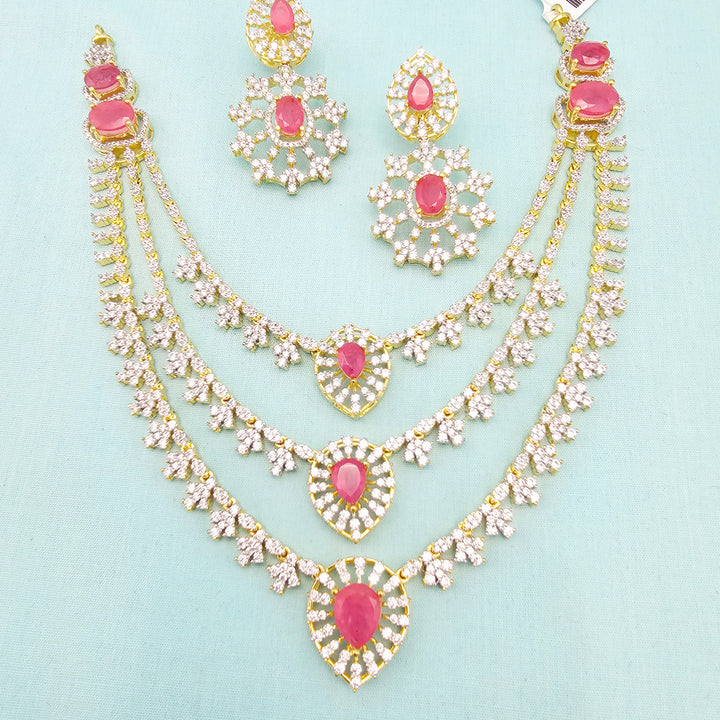 Diamond Pink Short Necklace