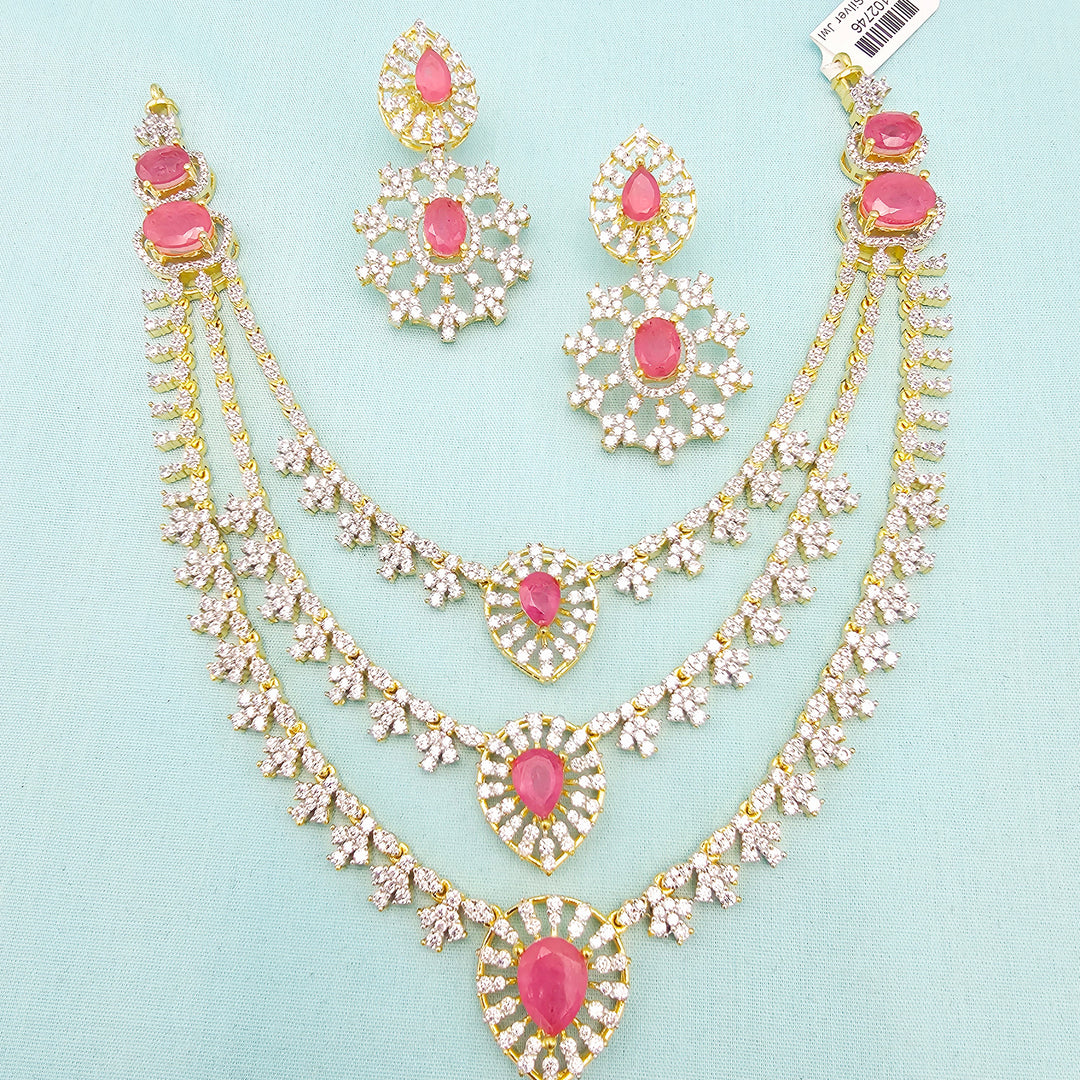Diamond Pink Short Necklace