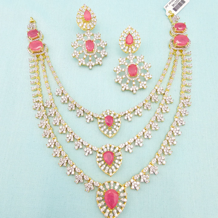 Diamond Pink Short Necklace