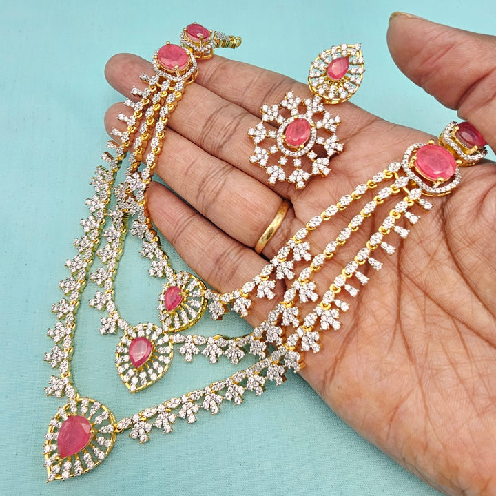 Diamond Pink Short Necklace