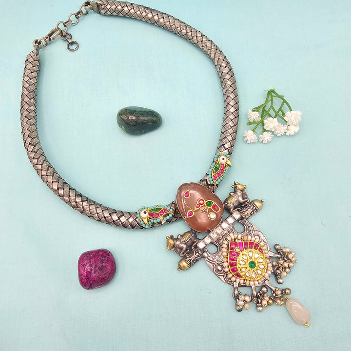 Fusion oxidized necklace