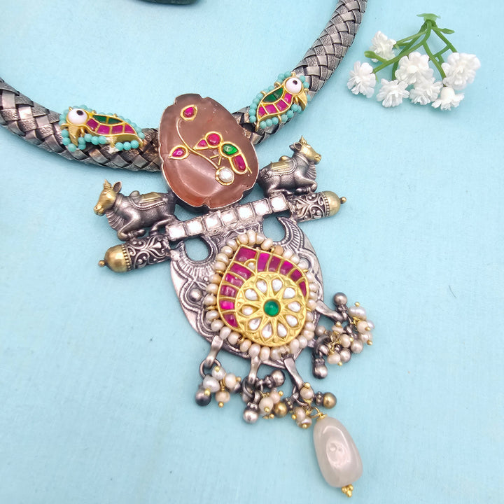 Fusion oxidized necklace