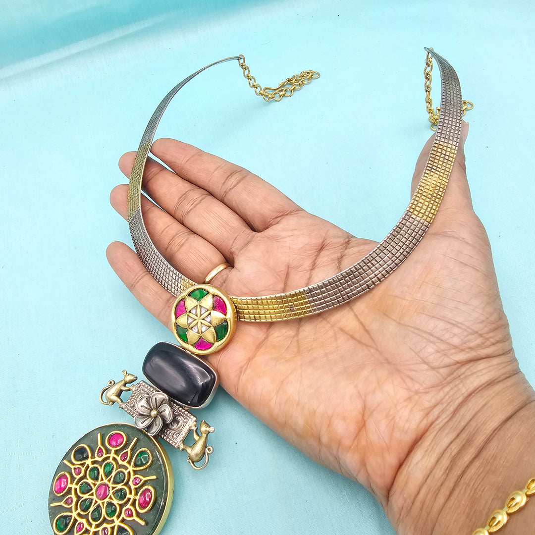 Silver Dual Tone Hasli