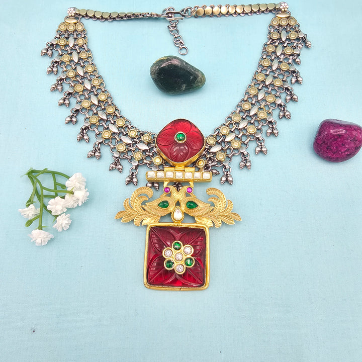 Silver Oxidized necklace