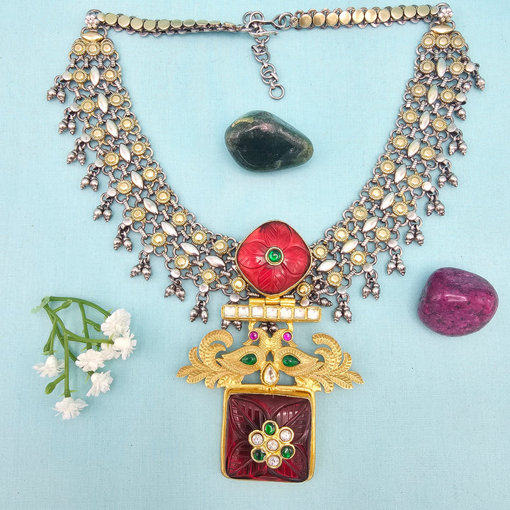 Silver Oxidized necklace