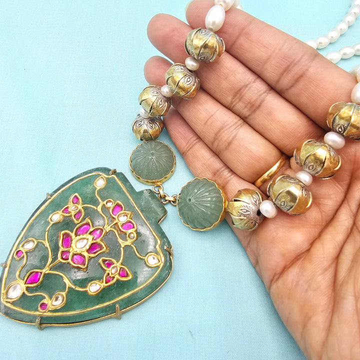 Aventurine inlay pendant
