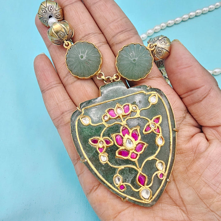 Aventurine inlay pendant
