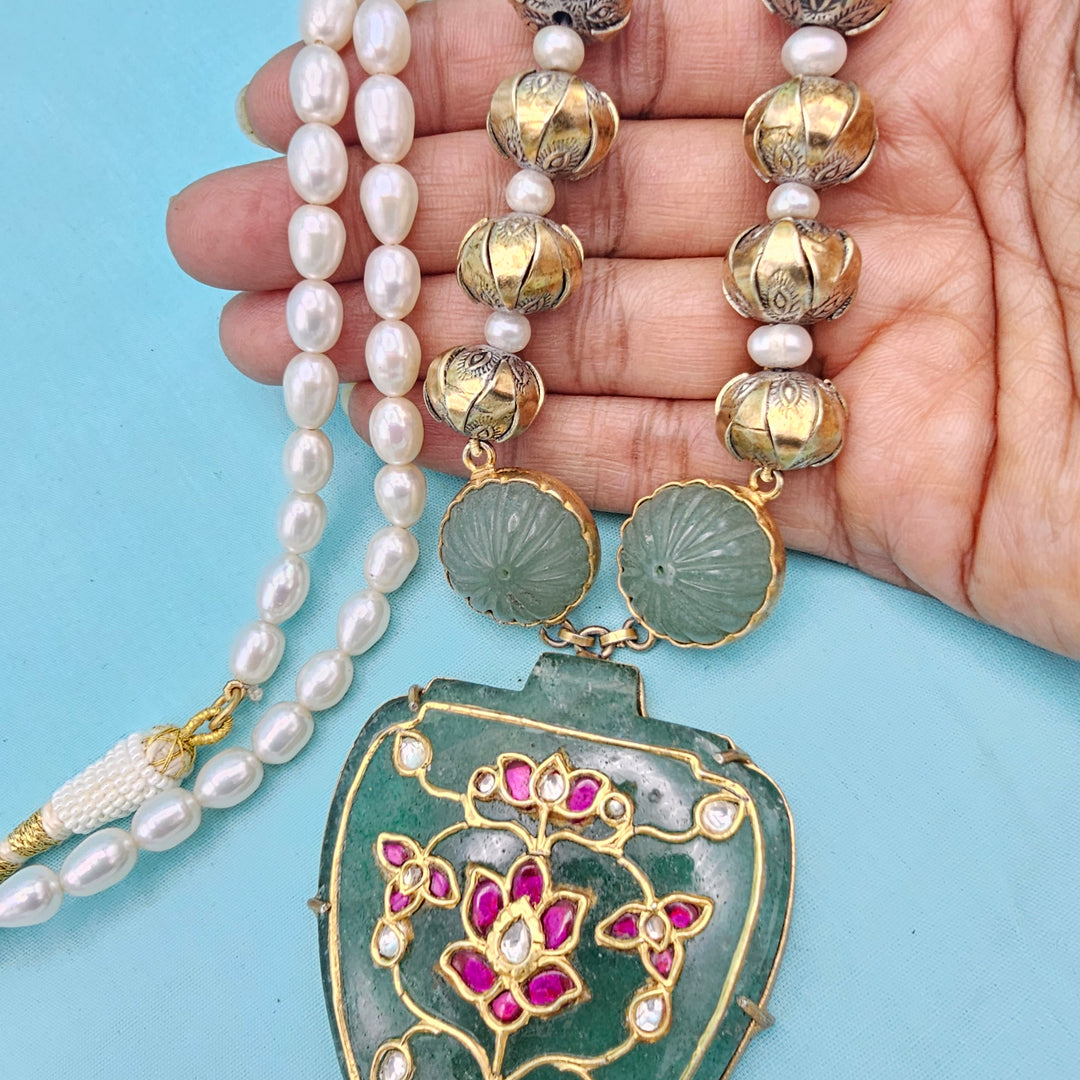 Aventurine inlay pendant