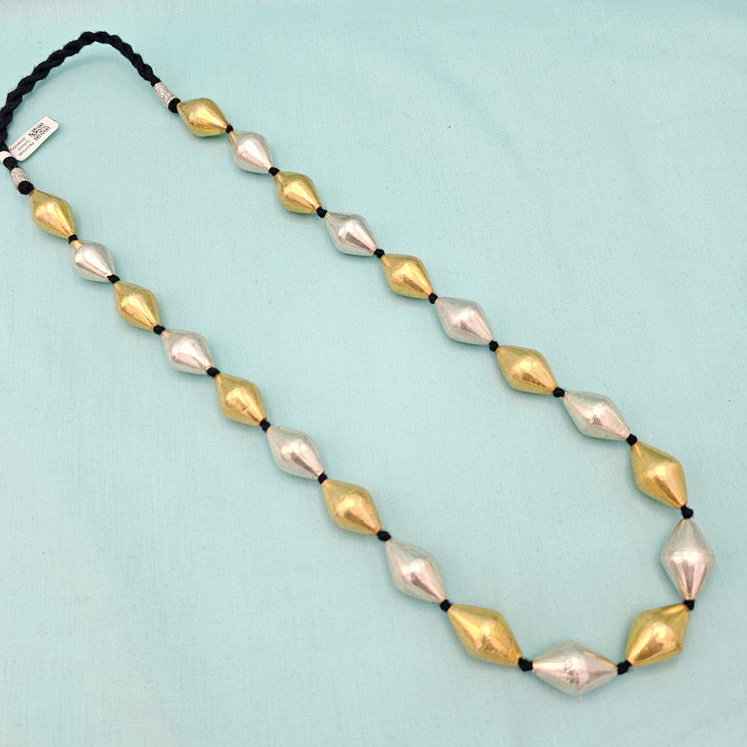 Silver Big Dholki Necklace