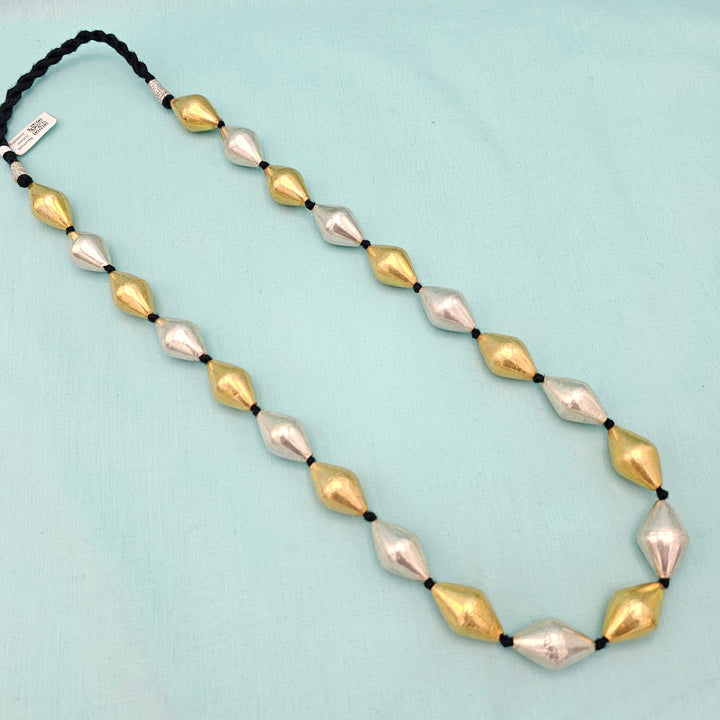 Silver Big Dholki Necklace