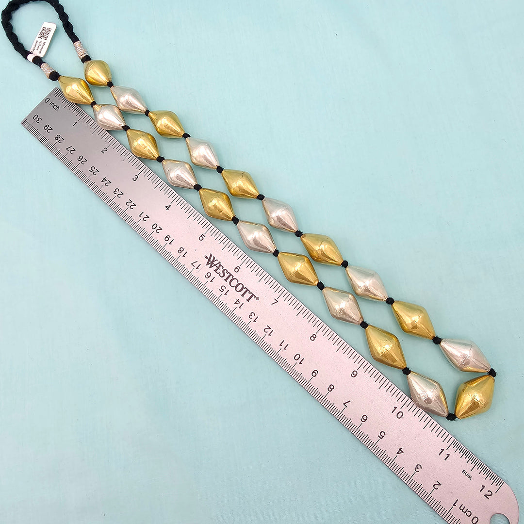 Silver Big Dholki Necklace