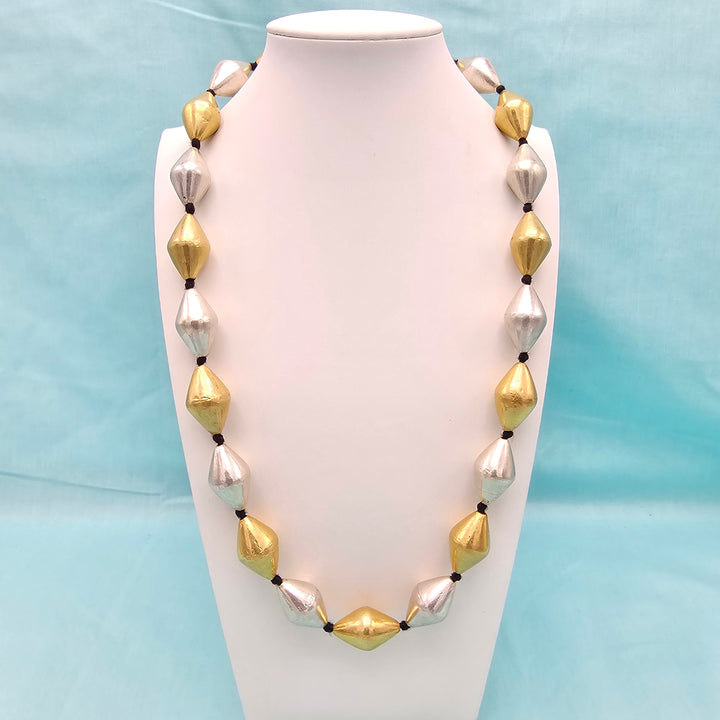Silver Big Dholki Necklace