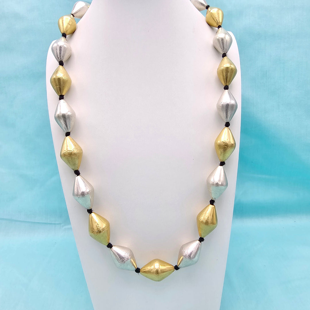 Silver Big Dholki Necklace