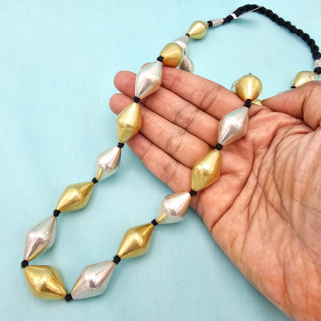 Silver Big Dholki Necklace