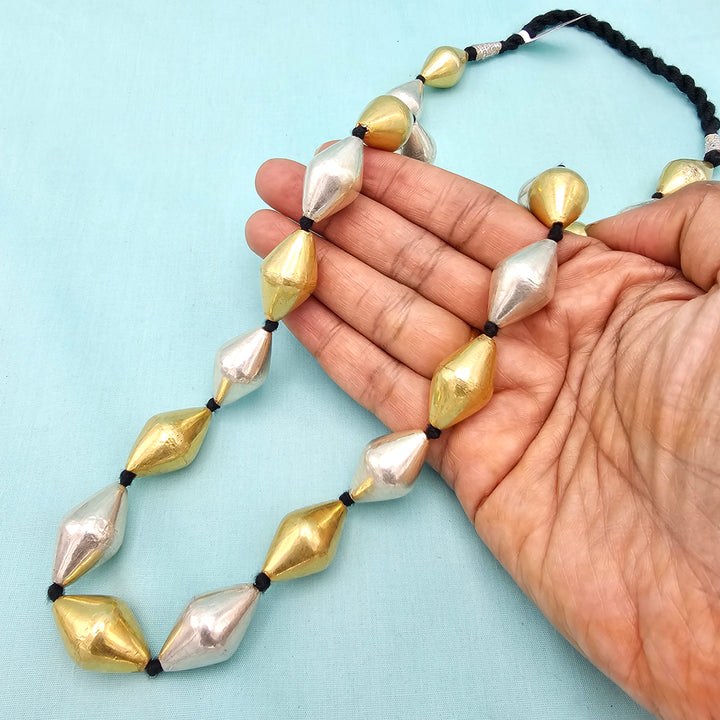 Silver Big Dholki Necklace