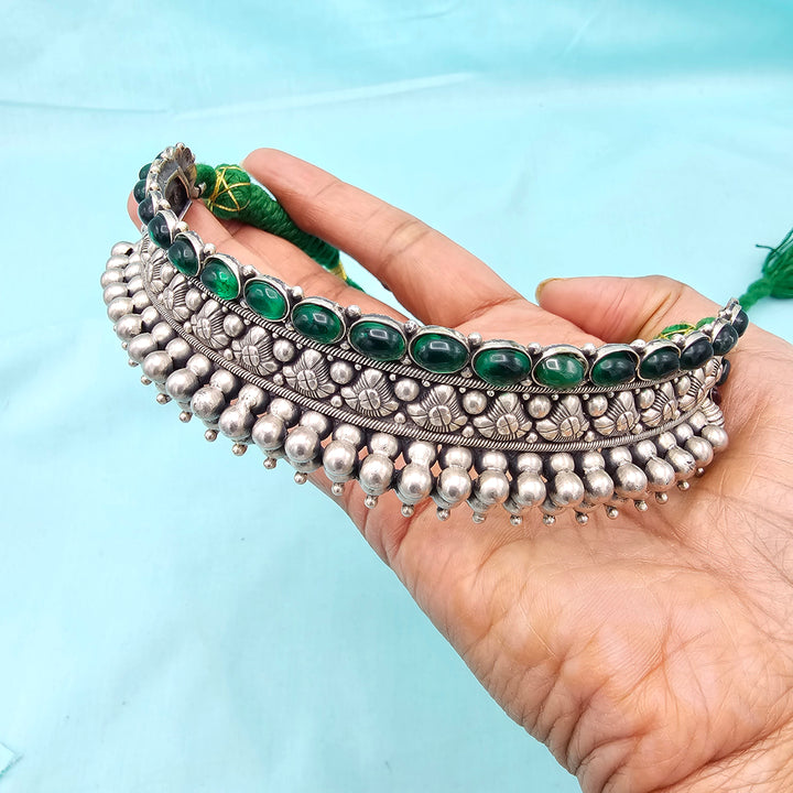 Silver Oxidized Choker