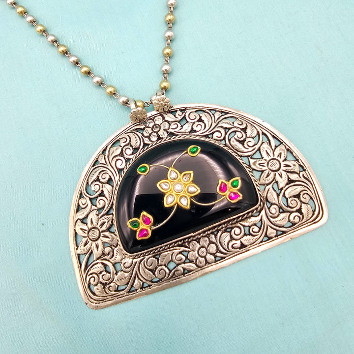 Fusion chitai inlay necklace