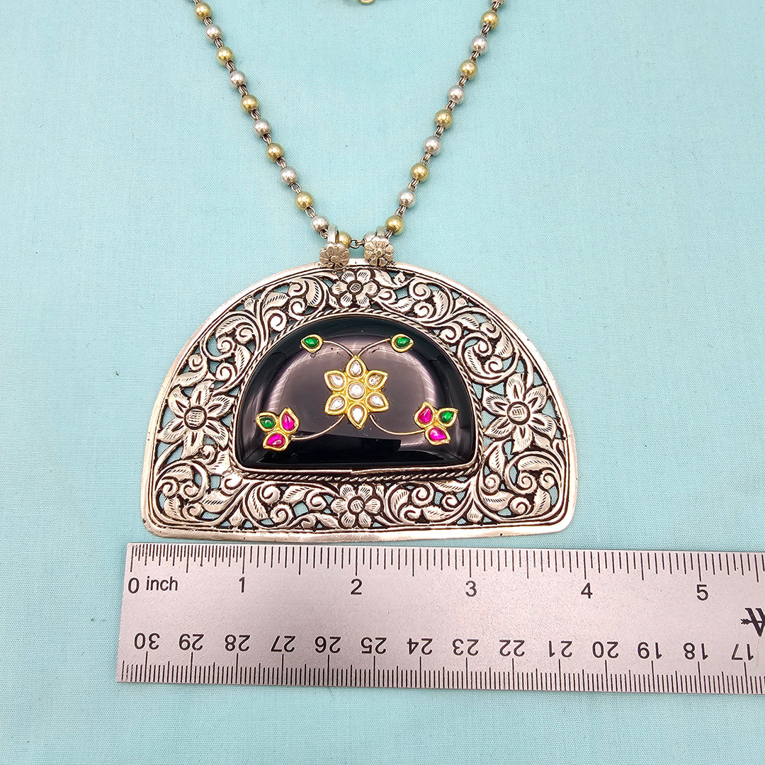 Fusion chitai inlay necklace