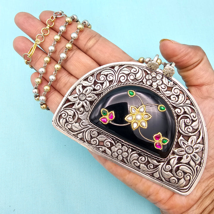 Fusion chitai inlay necklace