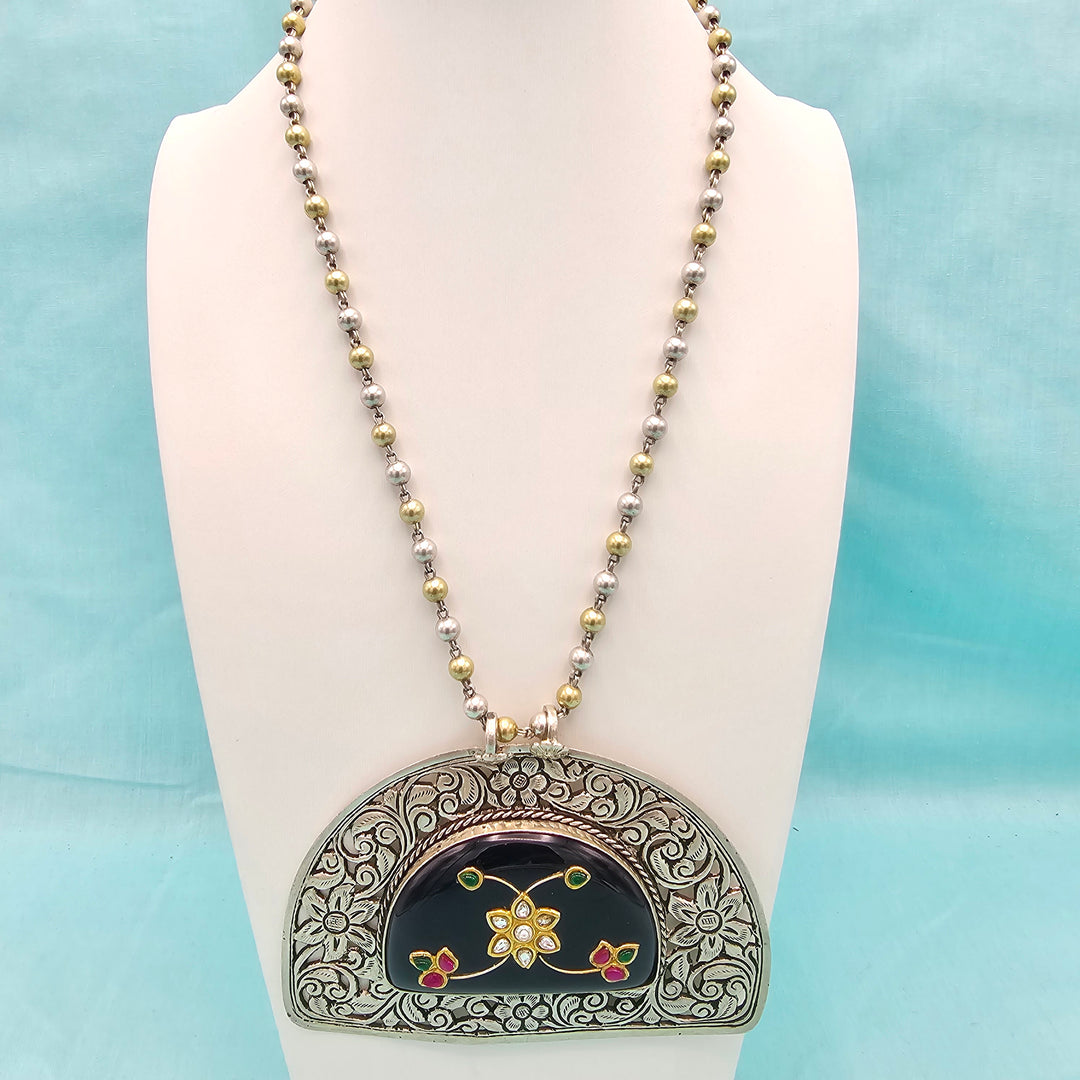 Fusion chitai inlay necklace