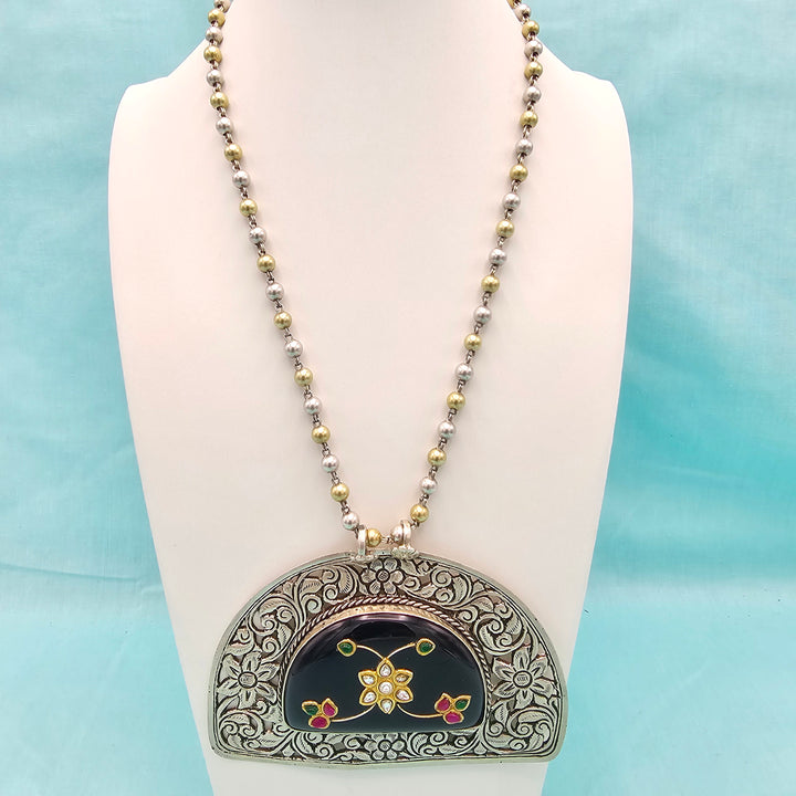 Fusion chitai inlay necklace