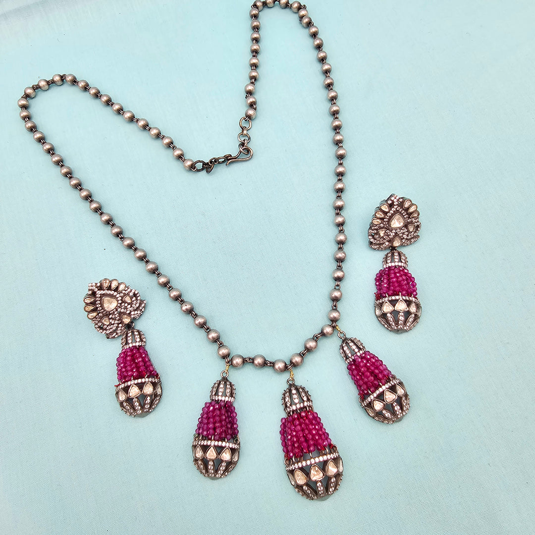 Silver Oxidized Necklace